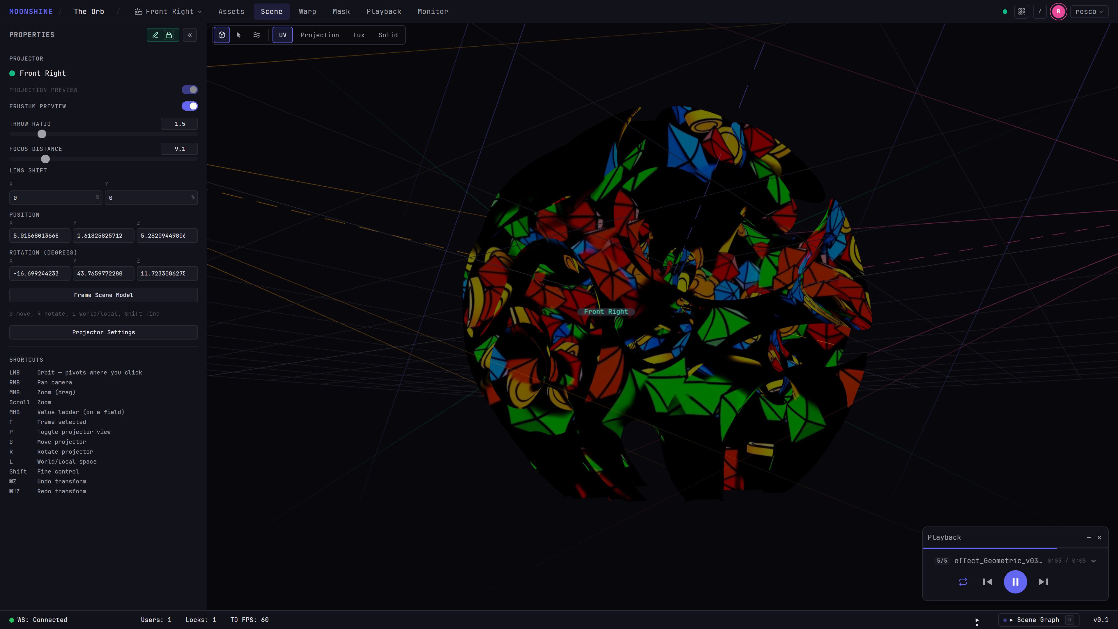 Project onto real geometry.